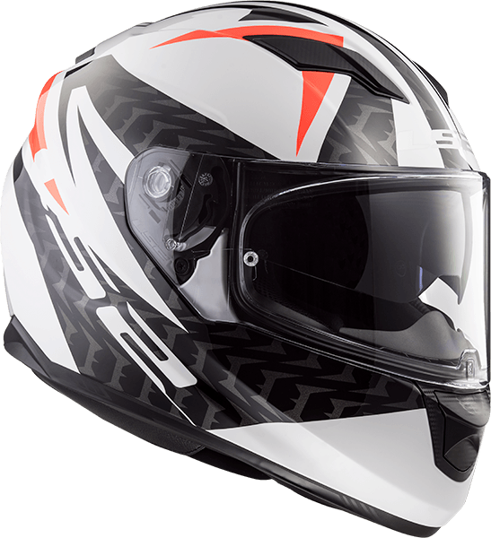 Casco LS2 320 Stream Commander Blanco / Negro / Brillo