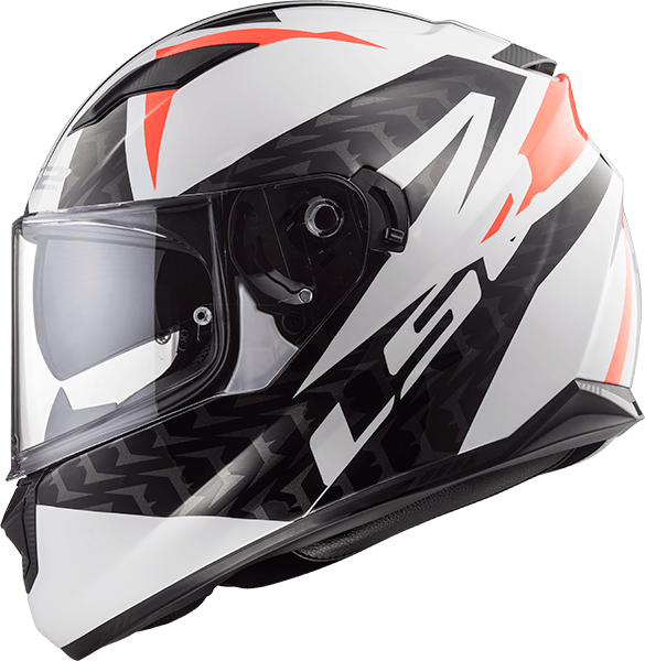 Casco LS2 320 Stream Commander Blanco / Negro / Brillo