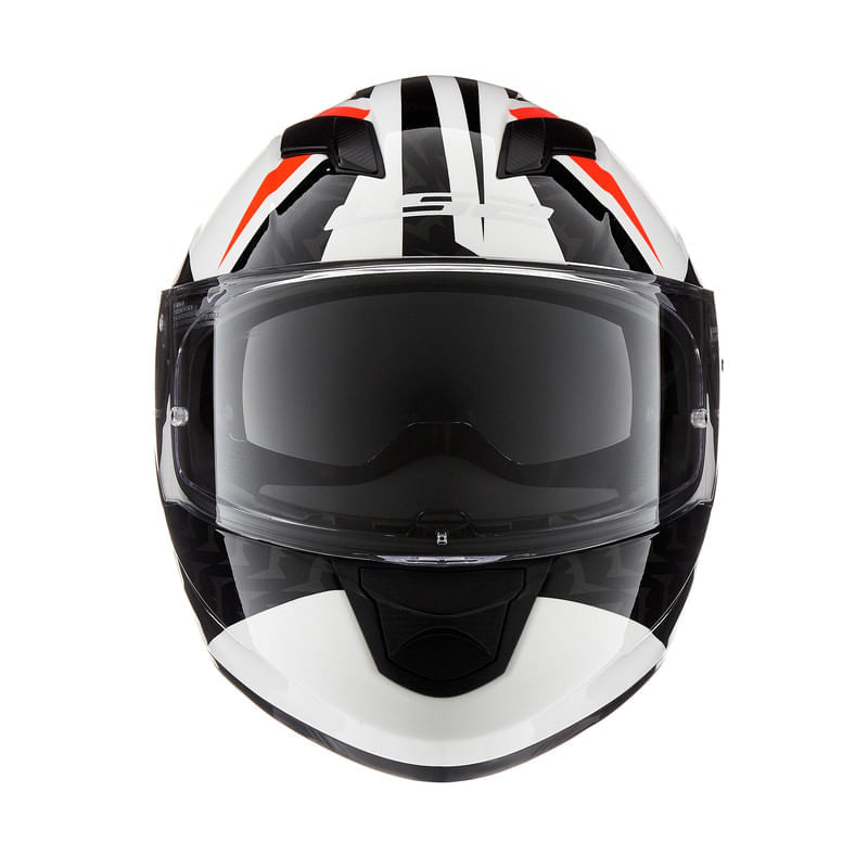 Casco LS2 320 Stream Commander Blanco / Negro / Brillo