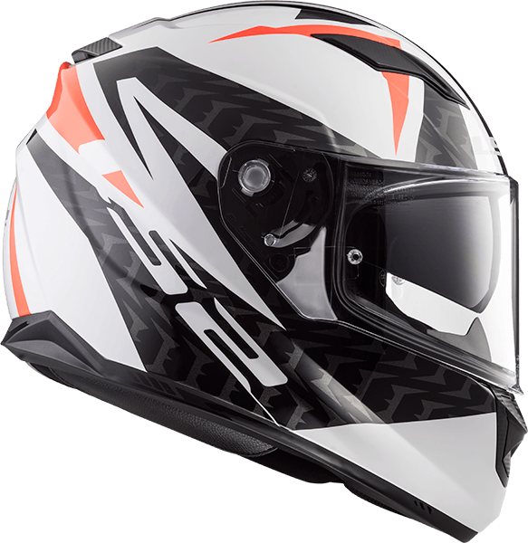 Casco LS2 320 Stream Commander Blanco / Negro / Brillo