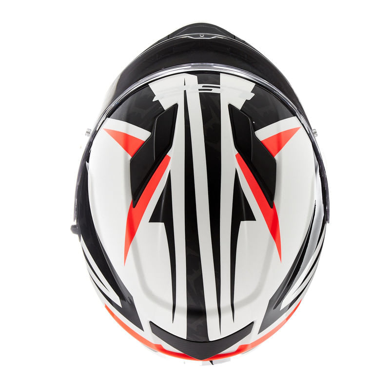 Casco LS2 320 Stream Commander Blanco / Negro / Brillo