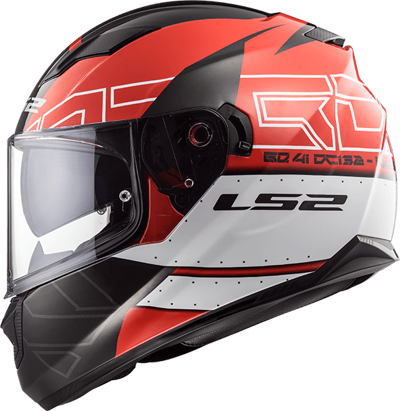Casco LS2 320 Stream Kub Negro / Rojo / Brillo