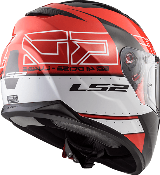 Casco LS2 320 Stream Kub Negro / Rojo / Brillo