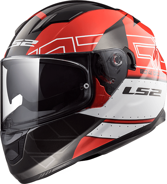 Casco LS2 320 Stream Kub Negro / Rojo / Brillo