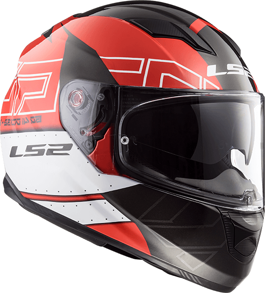 Casco LS2 320 Stream Kub Negro / Rojo / Brillo