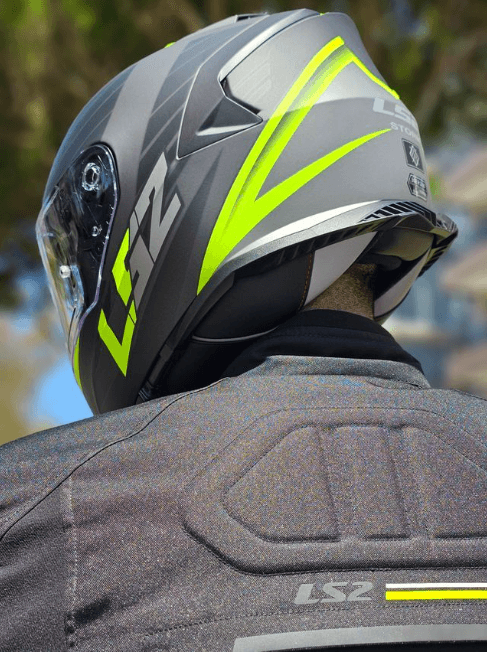 Casco LS2 800 Storm Nerve Amarillo / Negro / Mate