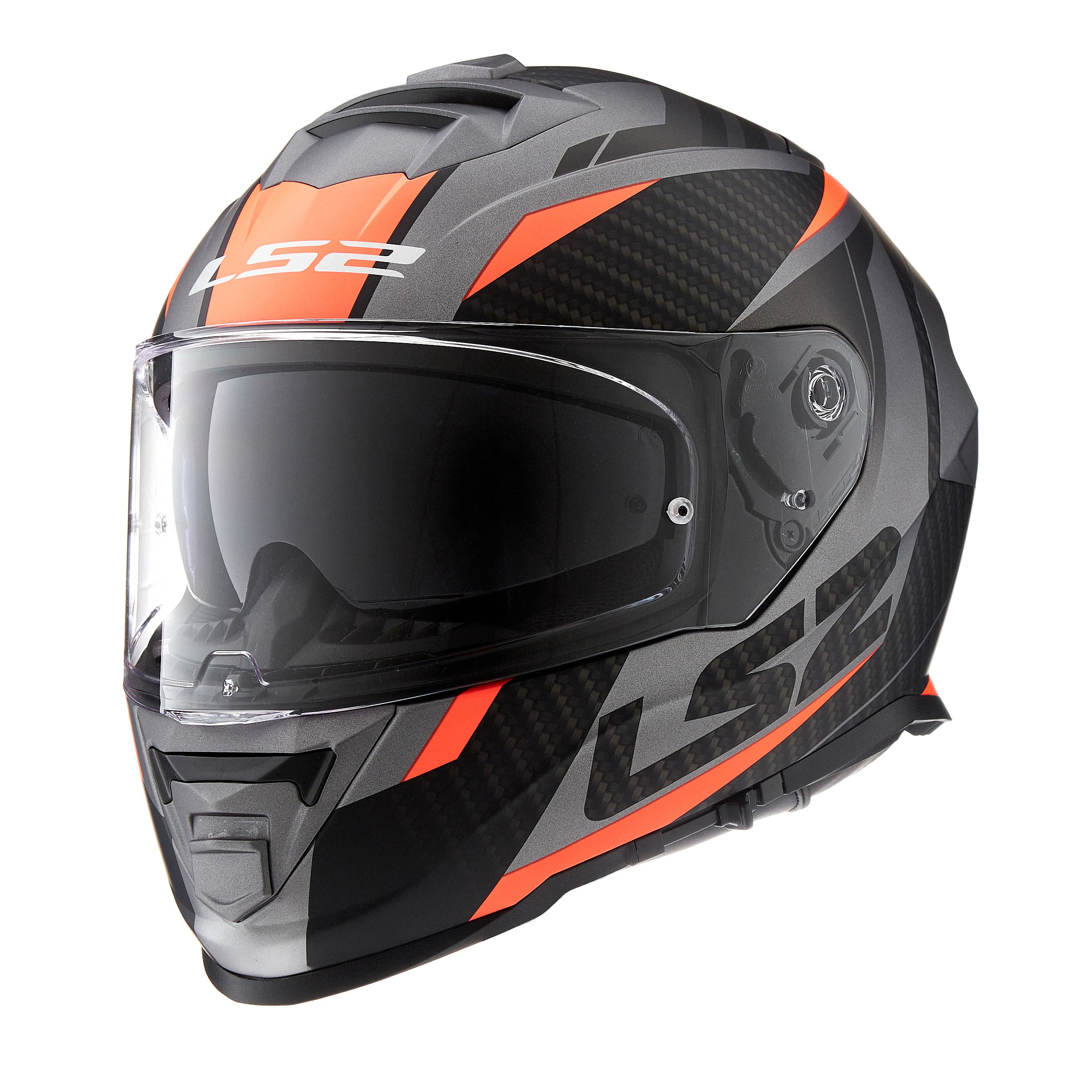 Casco LS2 800 Storm Racer Naranja / Negro / Mate