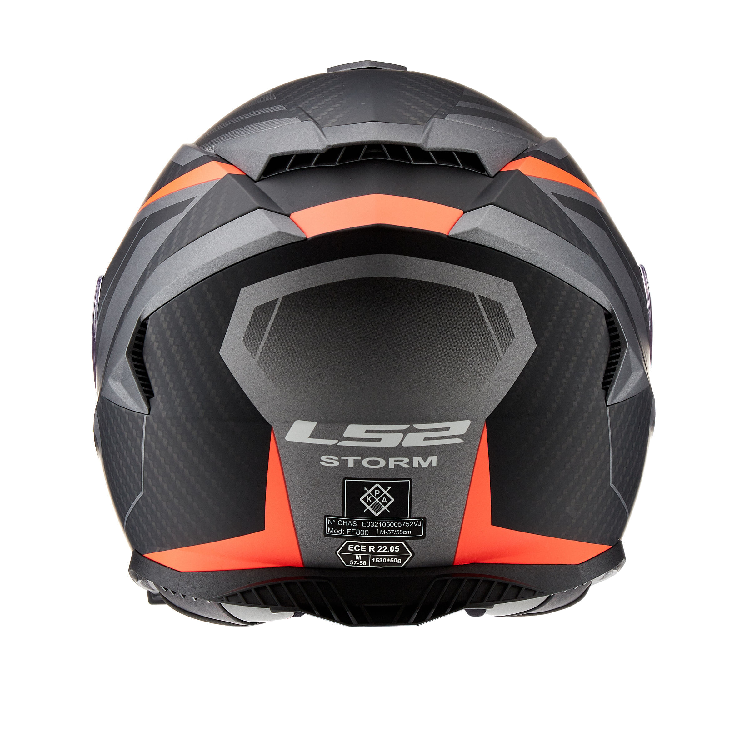 Casco LS2 800 Storm Racer Naranja / Negro / Mate