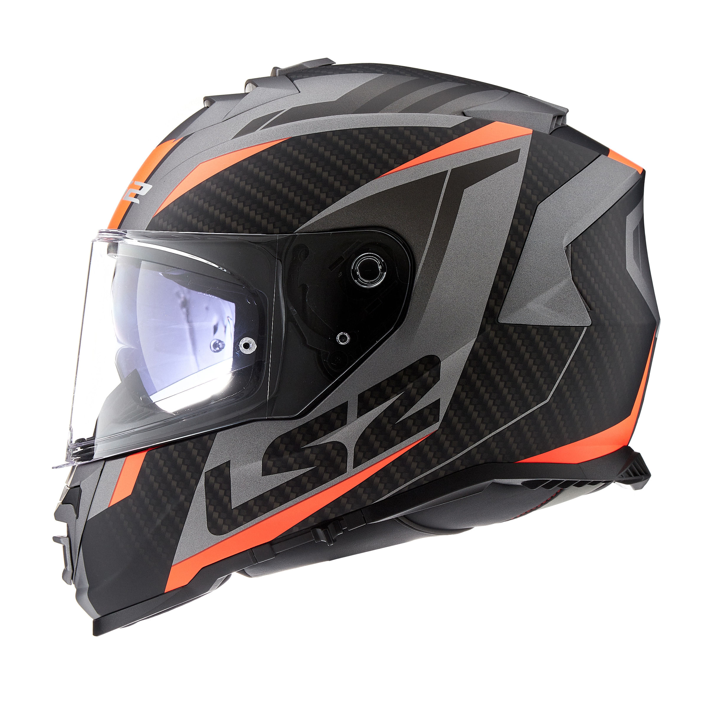 Casco LS2 800 Storm Racer Naranja / Negro / Mate