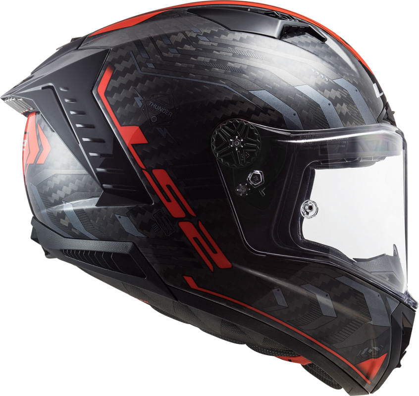 Casco LS2 805 Thunder Sputnik Negro / Rojo / Brillo