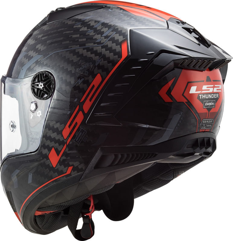 Casco LS2 805 Thunder Sputnik Negro / Rojo / Brillo