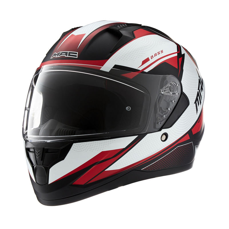 Casco MAC 067 Bass Zeppelin Blanco / Negro / Mate