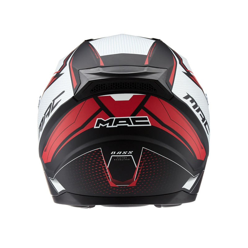 Casco MAC 067 Bass Zeppelin Blanco / Negro / Mate