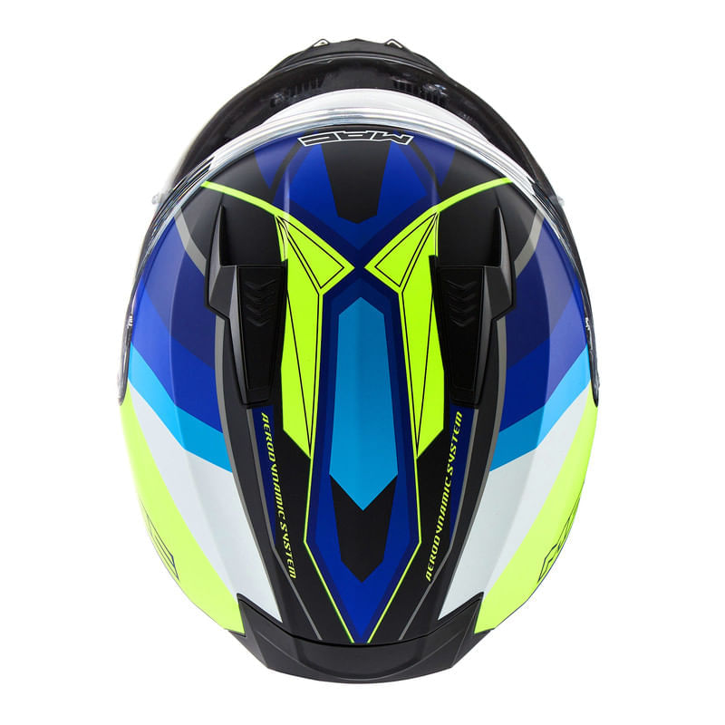 Casco MAC 067 Bass Nirvana Amarillo / Azul / Mate