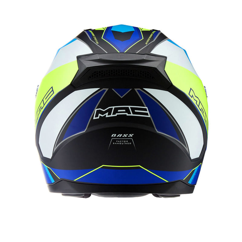 Casco MAC 067 Bass Nirvana Amarillo / Azul / Mate