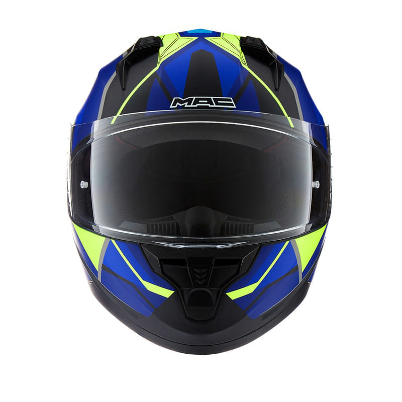 Casco MAC 067 Bass Nirvana Amarillo / Azul / Mate