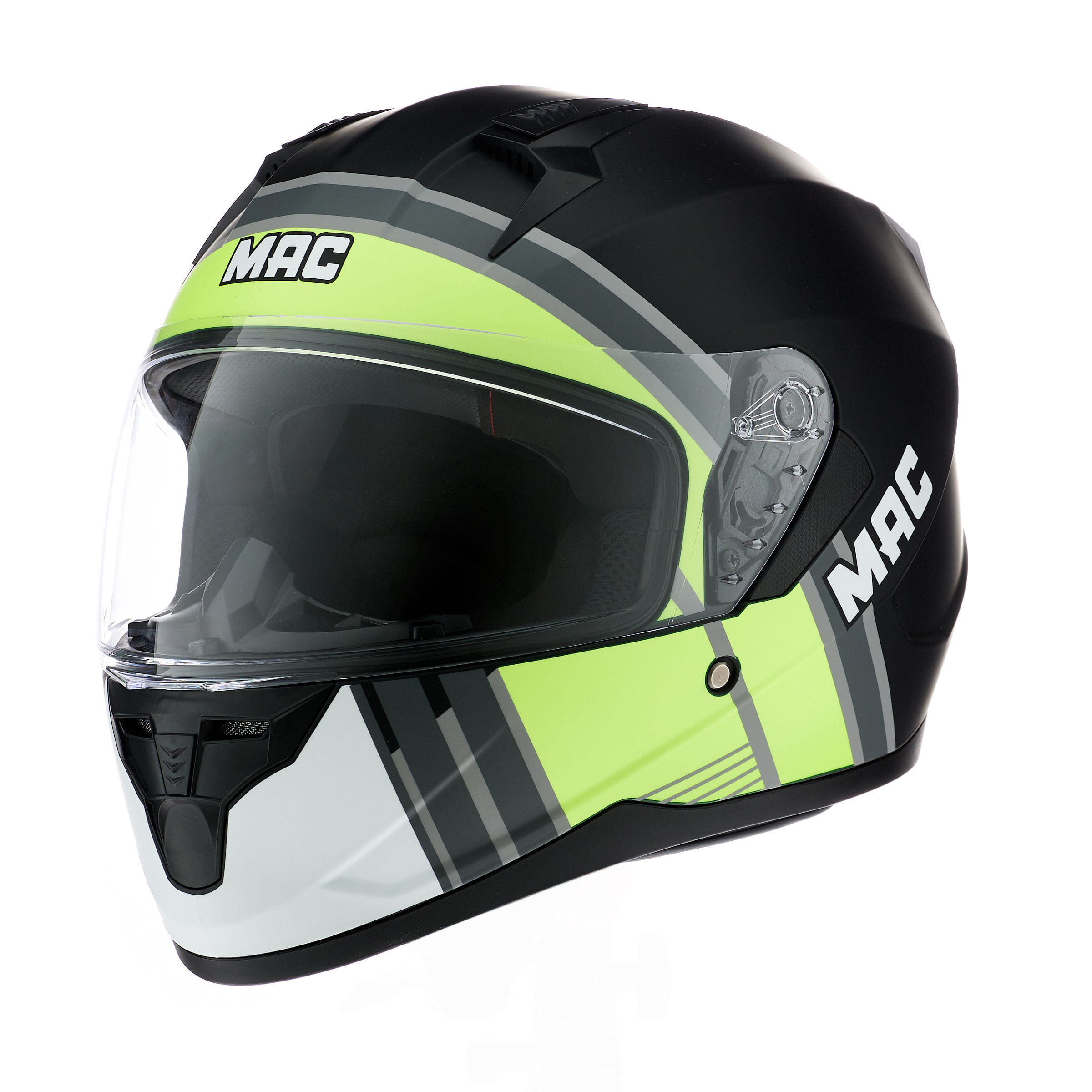 Casco MAC 067 Bass Spoon Amarillo / Gris / Mate