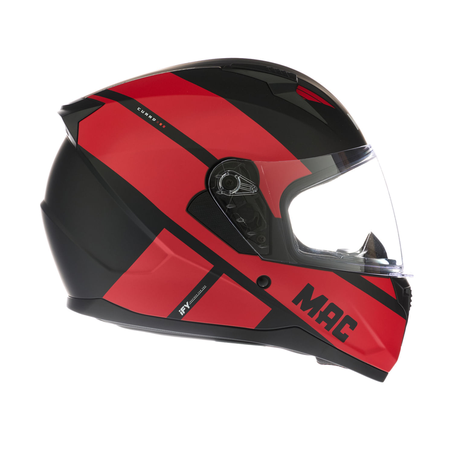 Casco MAC 067 Bass Cuard Negro / Rojo / Mate