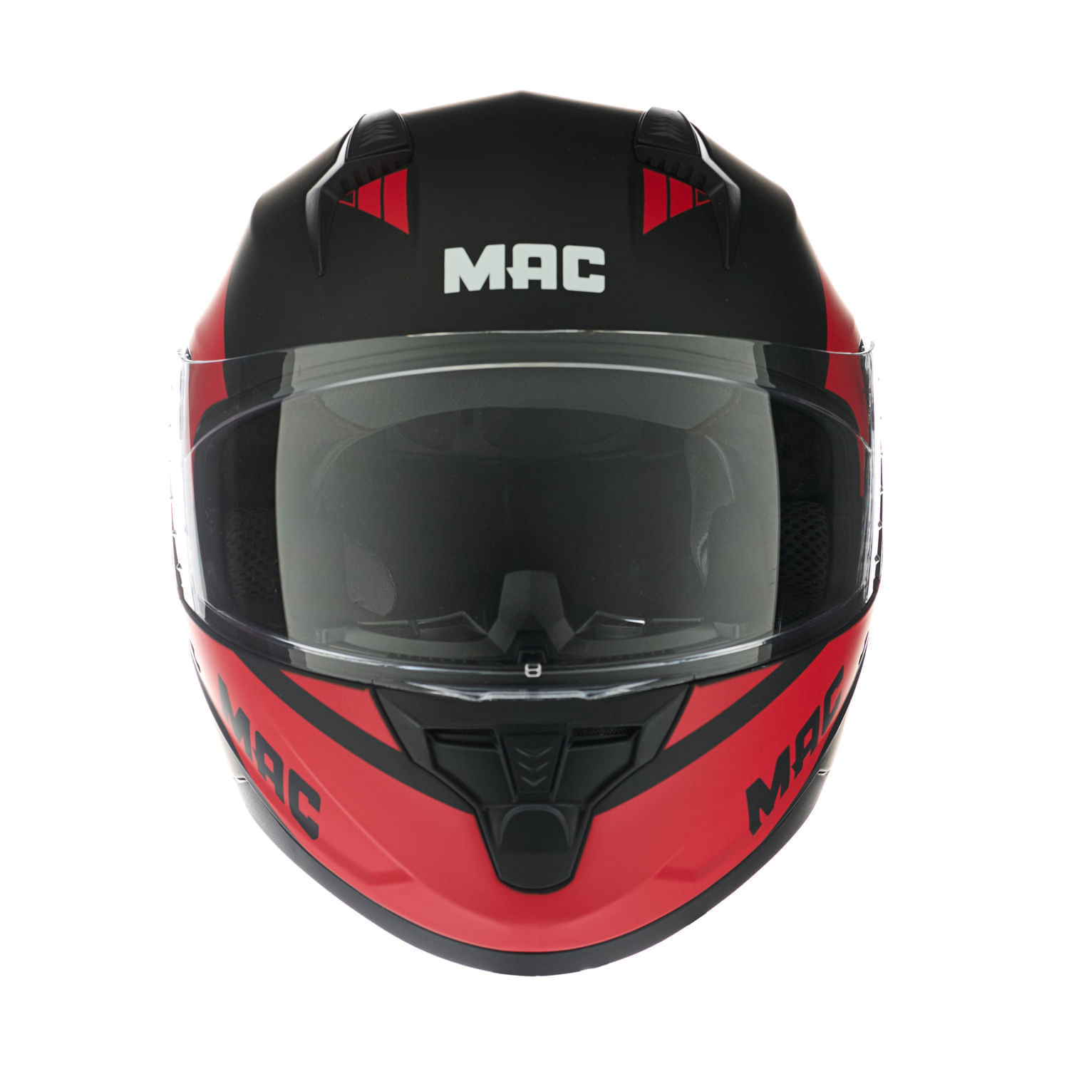 Casco MAC 067 Bass Cuard Negro / Rojo / Mate