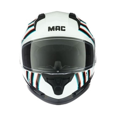 Casco MAC 067 Bass Wixper Blanco / Negro / Brillo