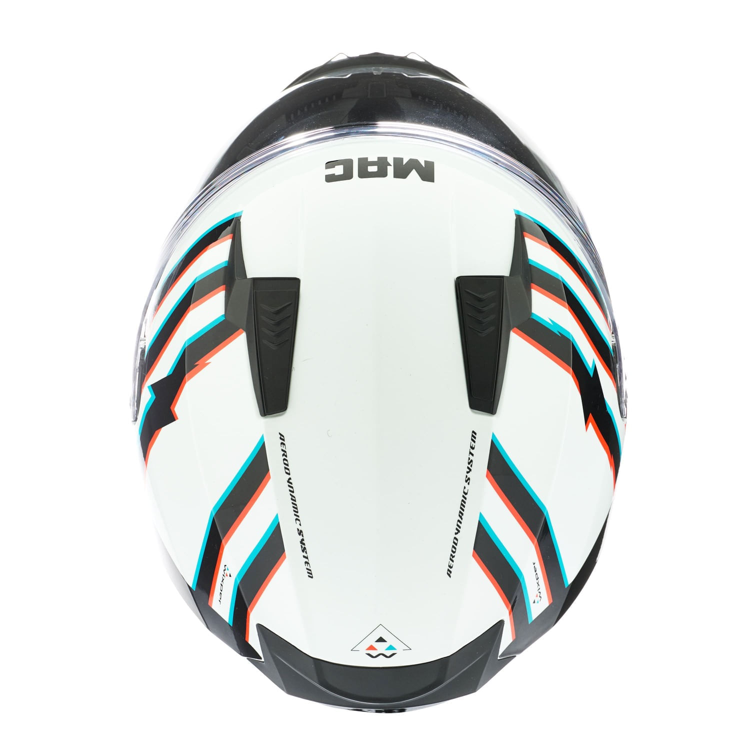Casco MAC 067 Bass Wixper Blanco / Negro / Brillo