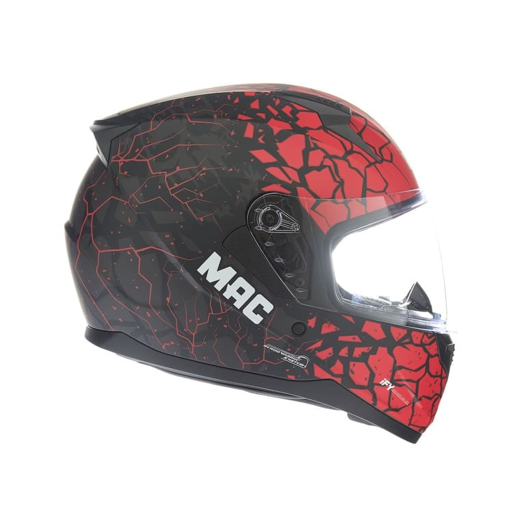 Casco MAC 067 Bass Krampus Negro / Rojo / Mate