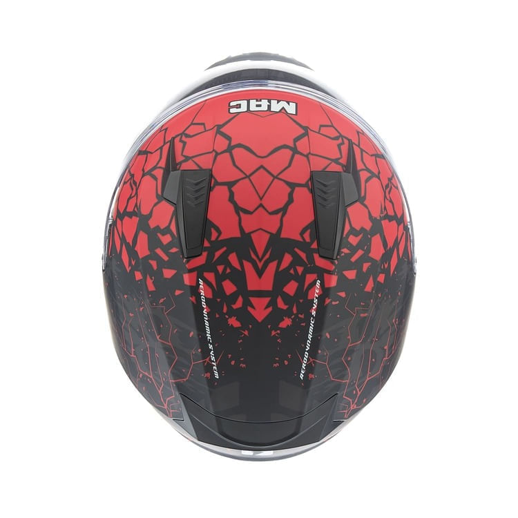 Casco MAC 067 Bass Krampus Negro / Rojo / Mate