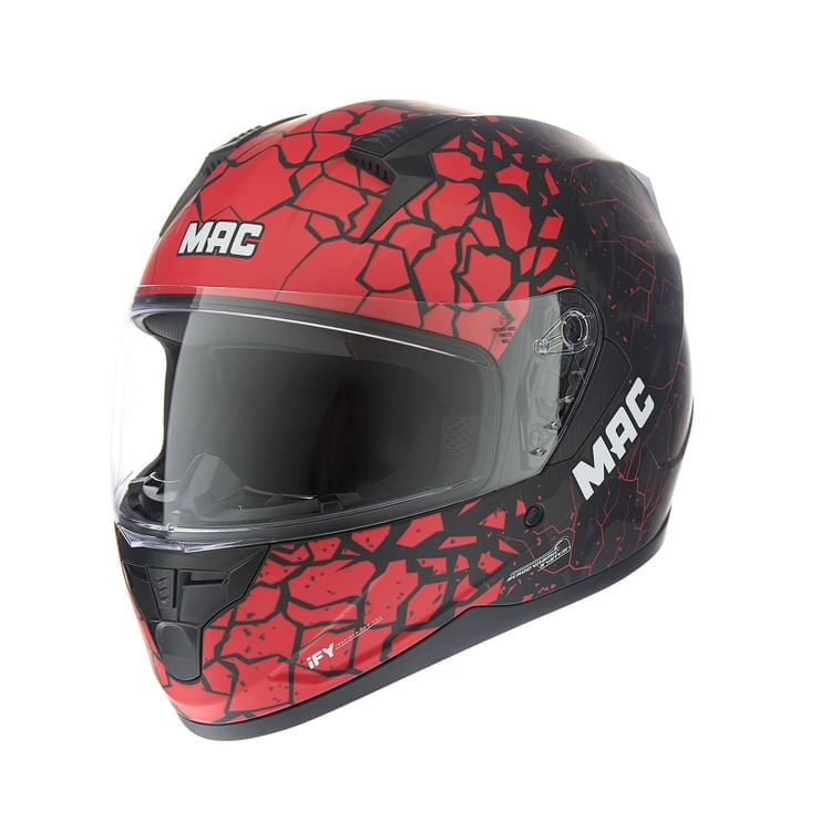 Casco MAC 067 Bass Krampus Negro / Rojo / Mate
