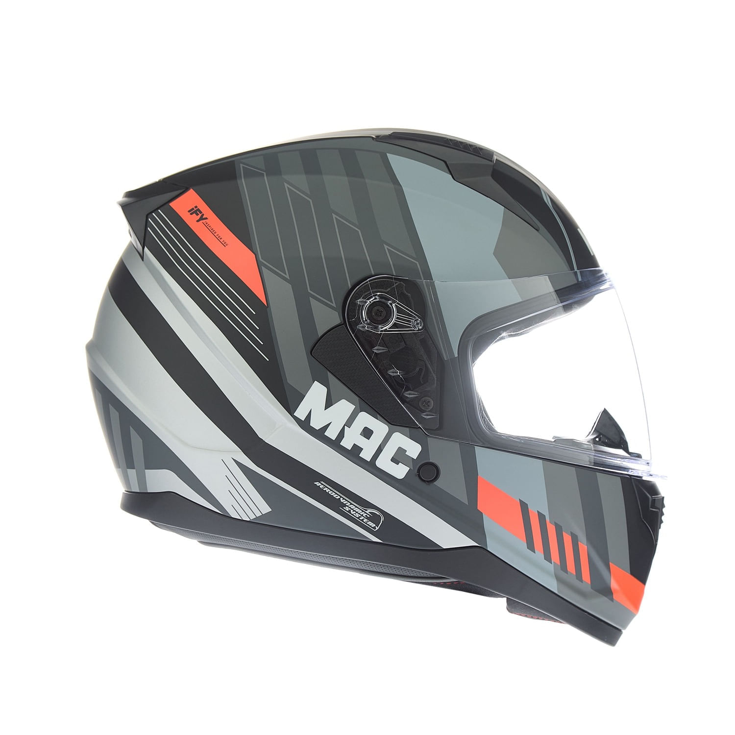 Casco MAC 067 Bass Weez Gris / Negro / Mate