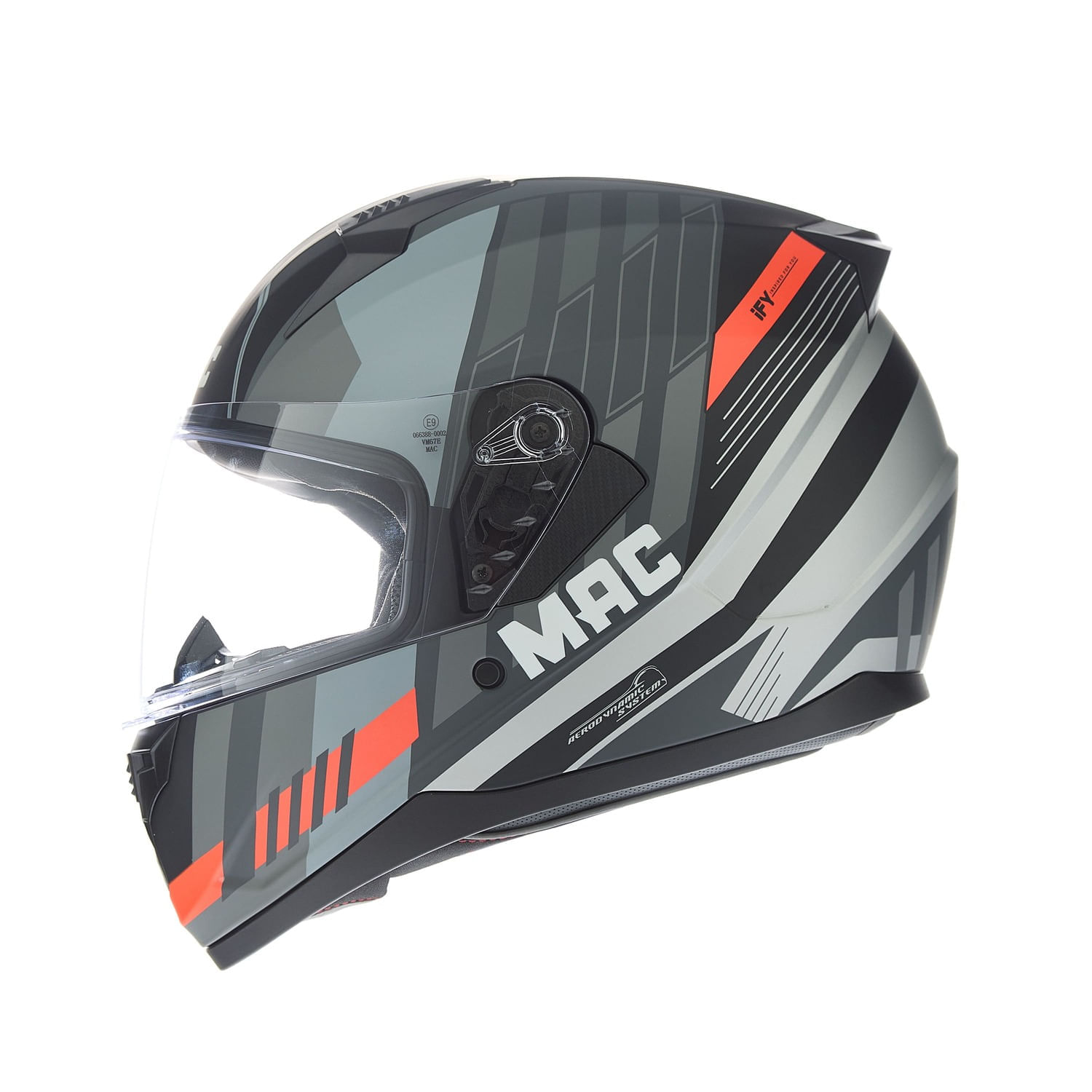 Casco MAC 067 Bass Weez Gris / Negro / Mate