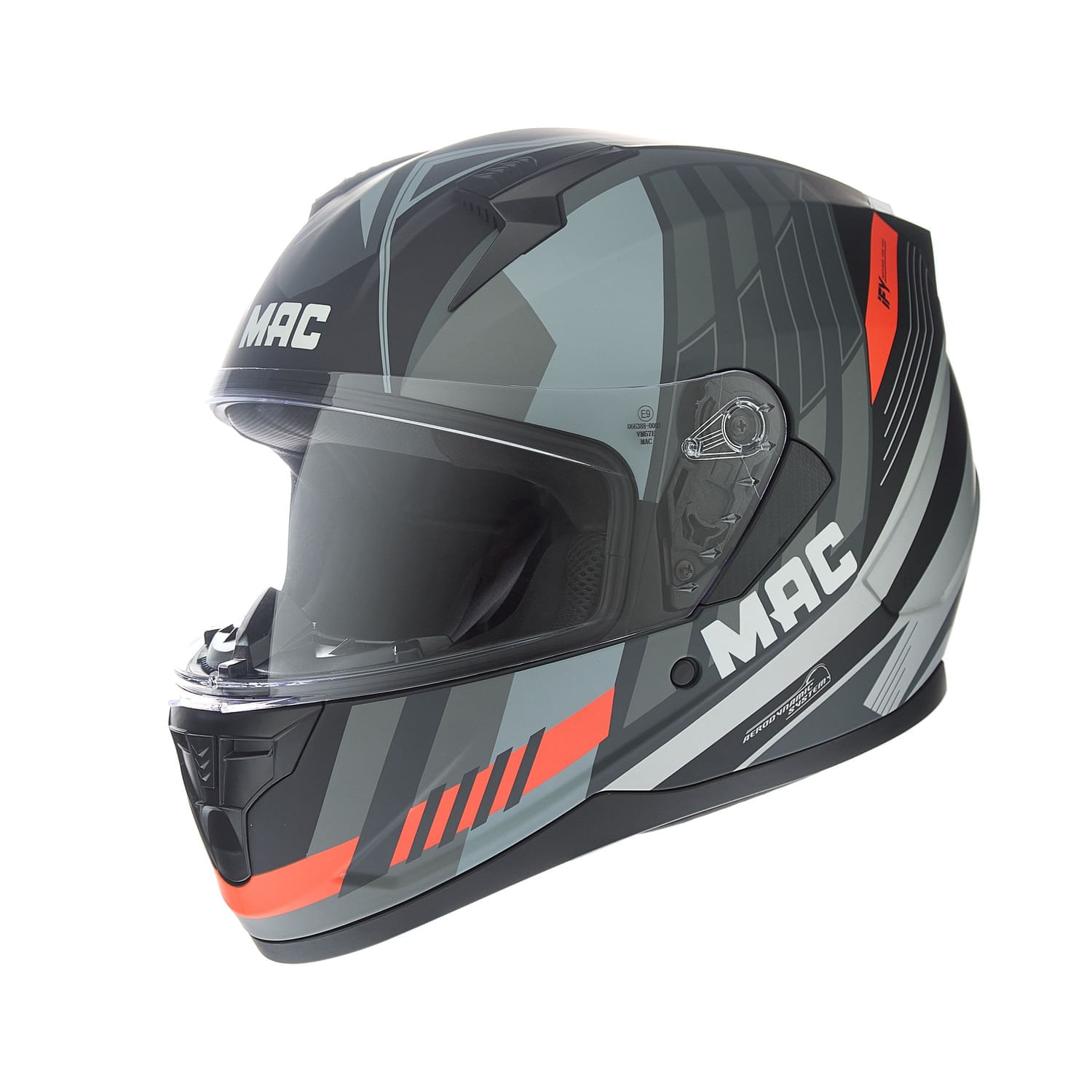Casco MAC 067 Bass Weez Gris / Negro / Mate