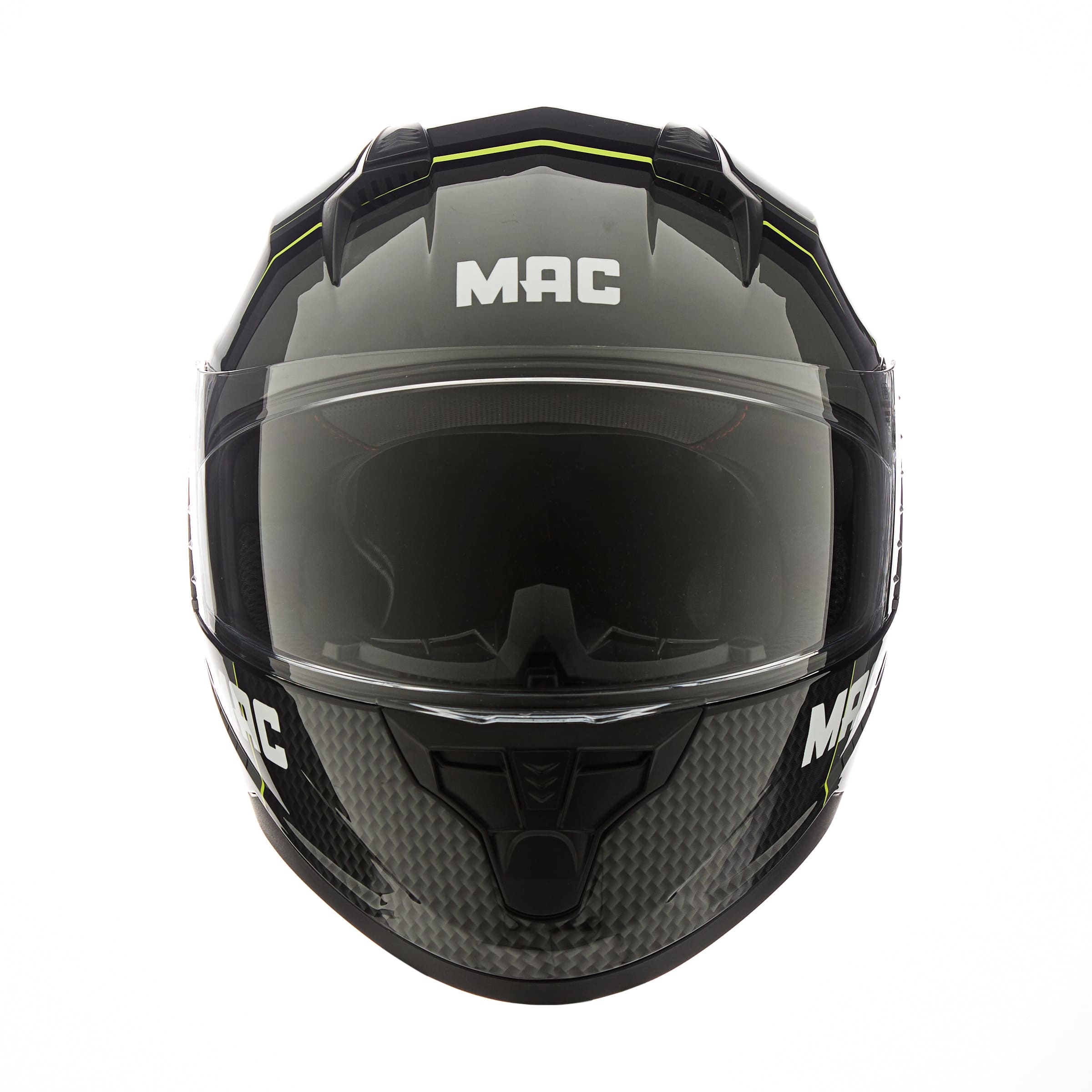 Casco MAC 067 Bass Cage Amarillo / Negro / Brillo