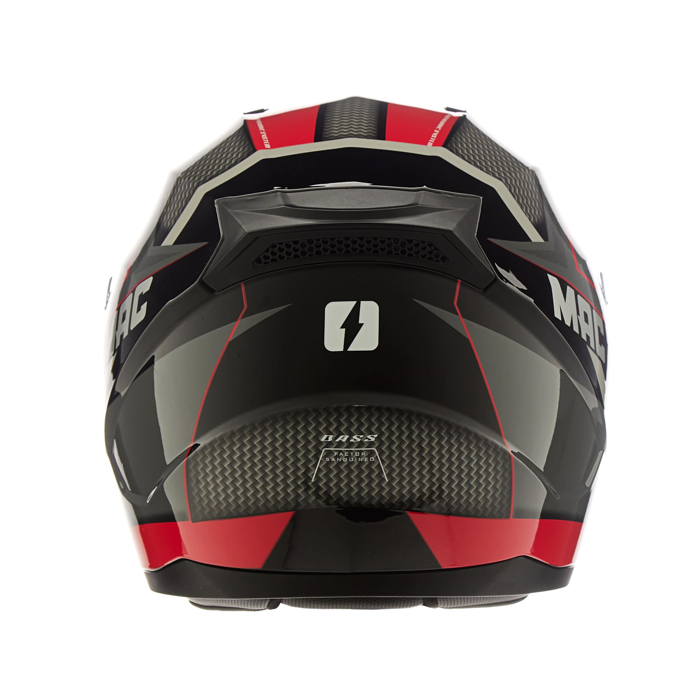 Casco MAC 067 Bass Zorska Negro / Rojo / Brillo