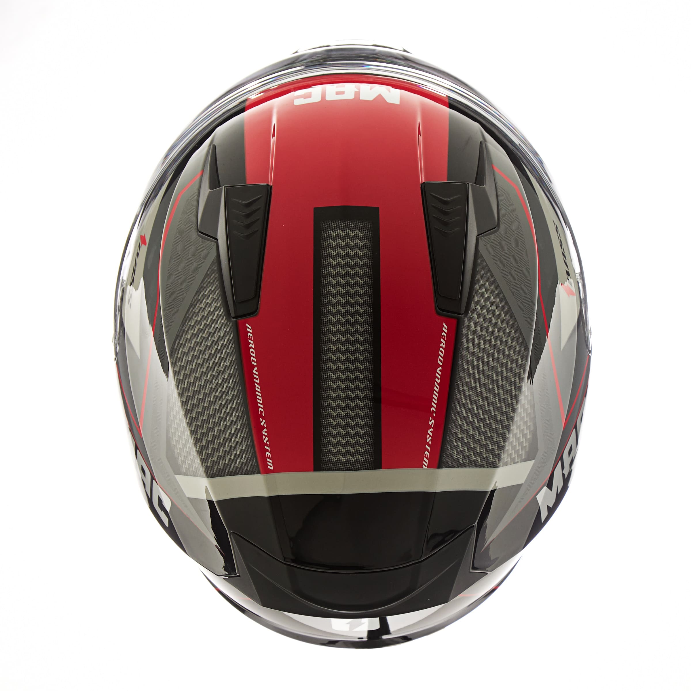 Casco MAC 067 Bass Zorska Negro / Rojo / Brillo