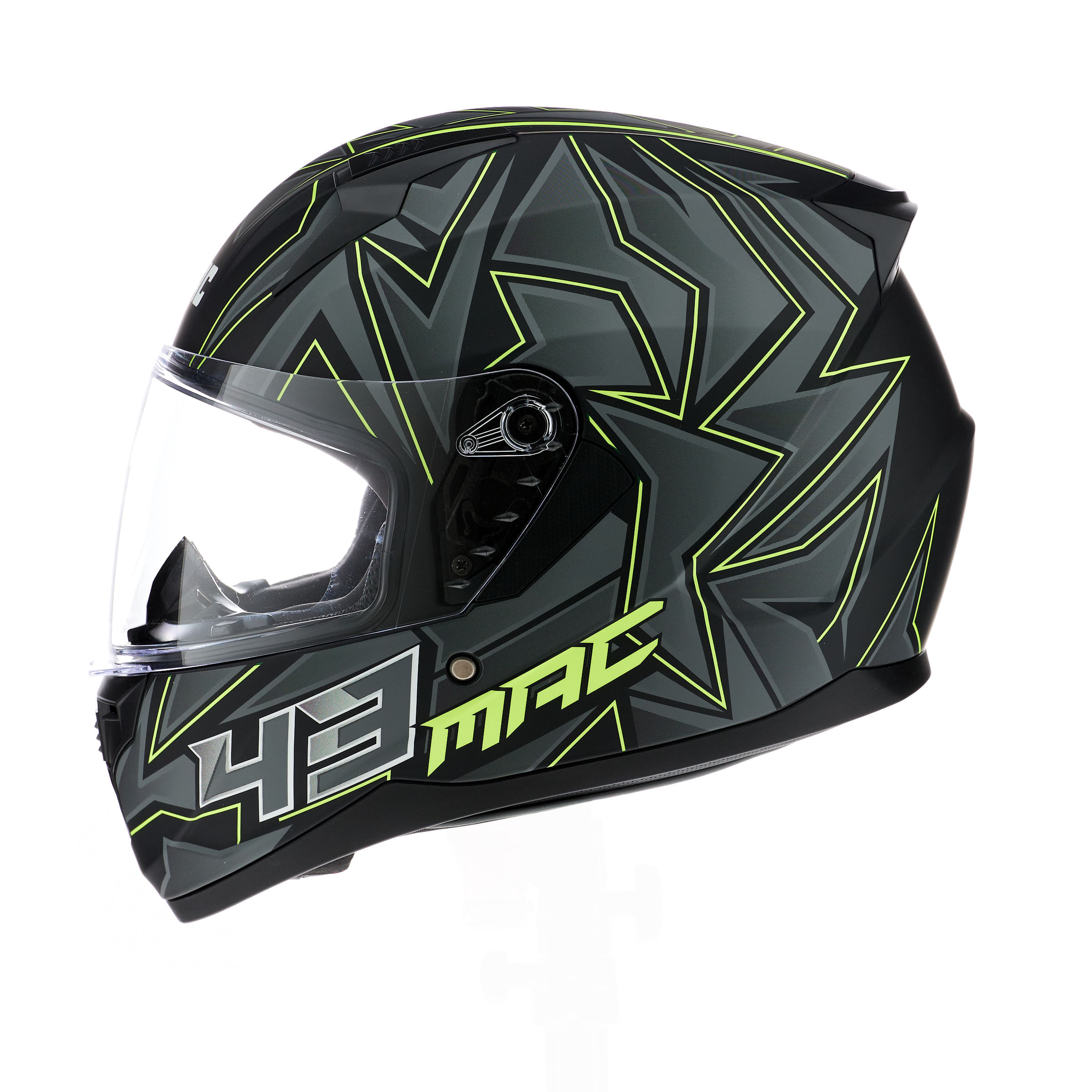 Casco MAC 067 Bass Kinks Amarillo / Gris / Mate