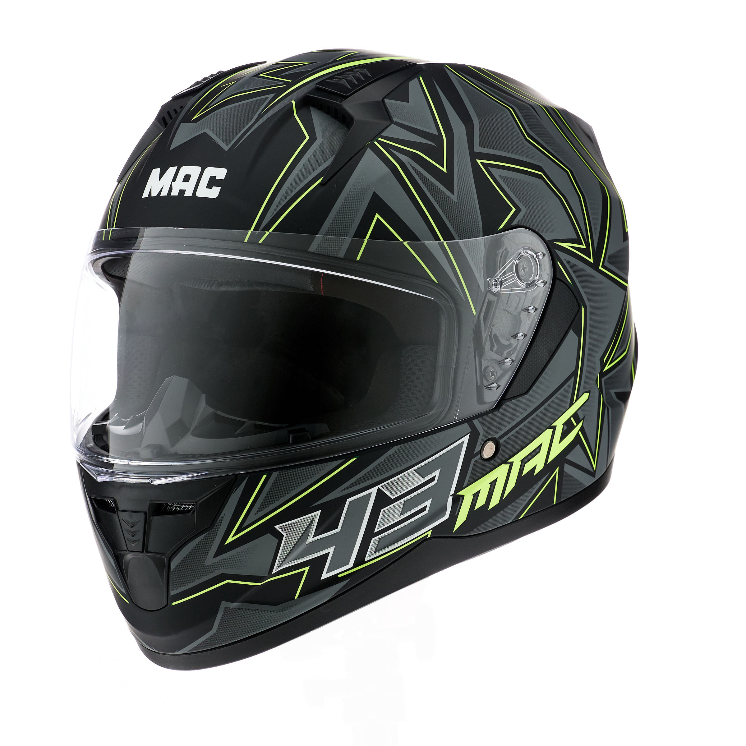 Casco MAC 067 Bass Kinks Amarillo / Gris / Mate