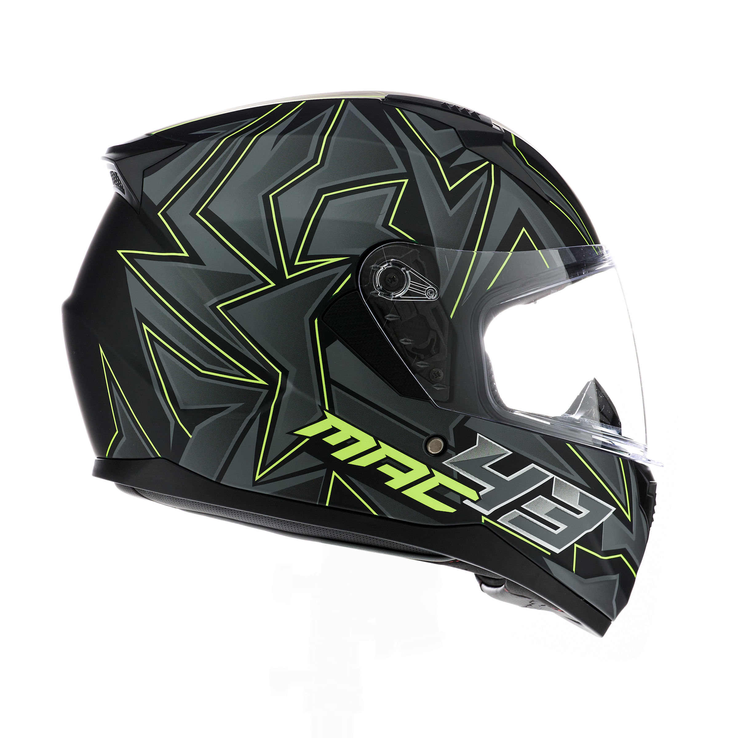 Casco MAC 067 Bass Kinks Amarillo / Gris / Mate