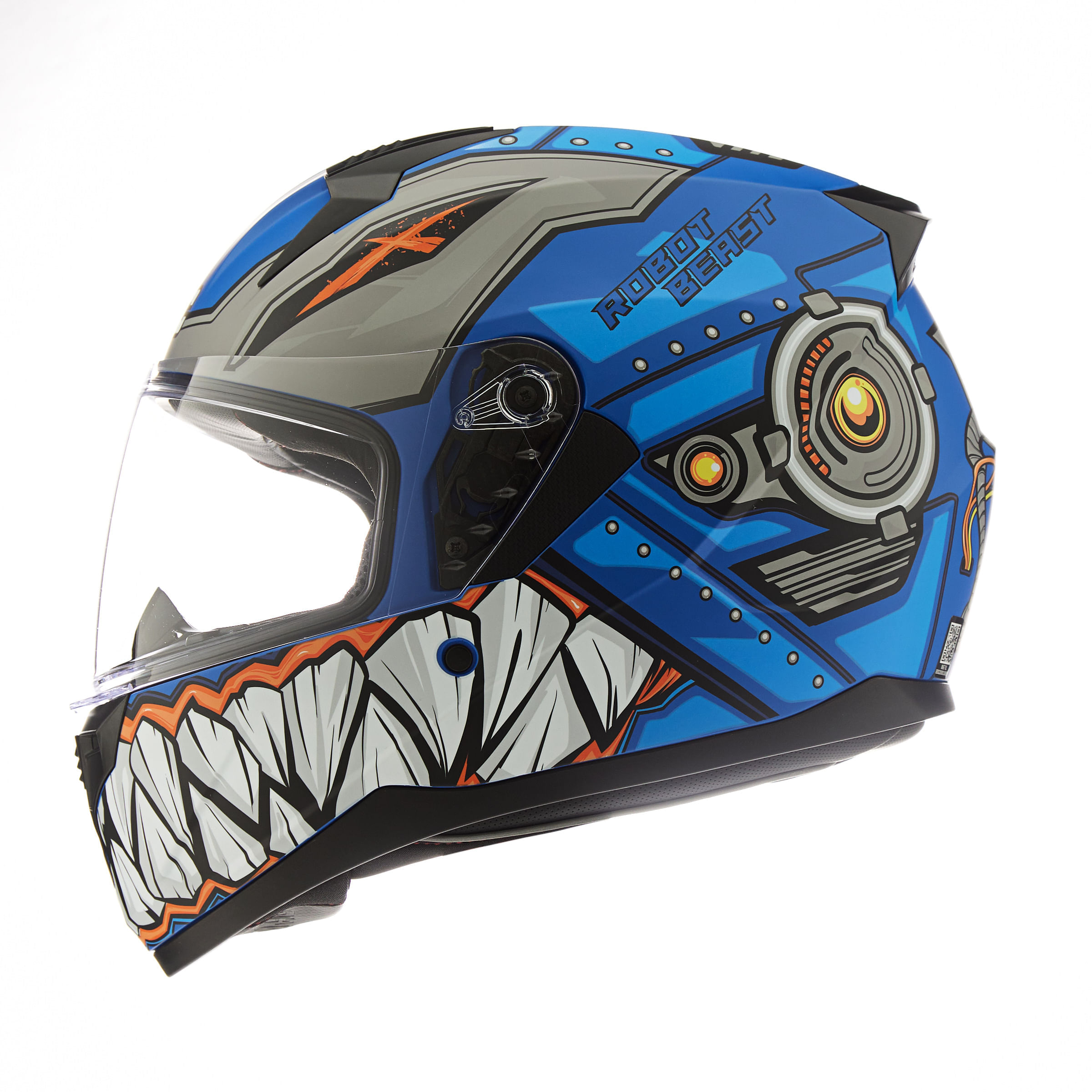 Casco MAC 067 Bass Monster Azul / Negro / Mate