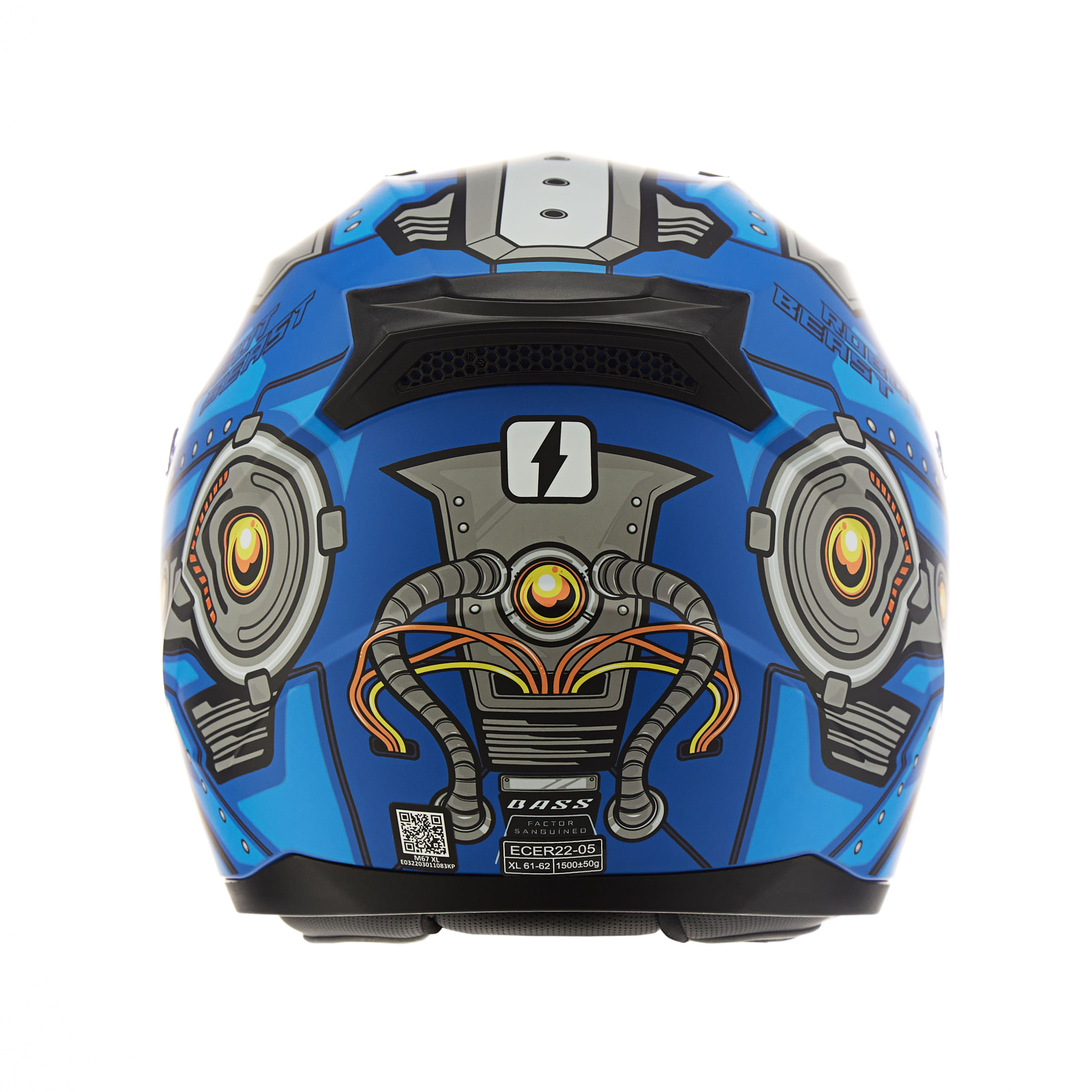 Casco MAC 067 Bass Monster Azul / Negro / Mate