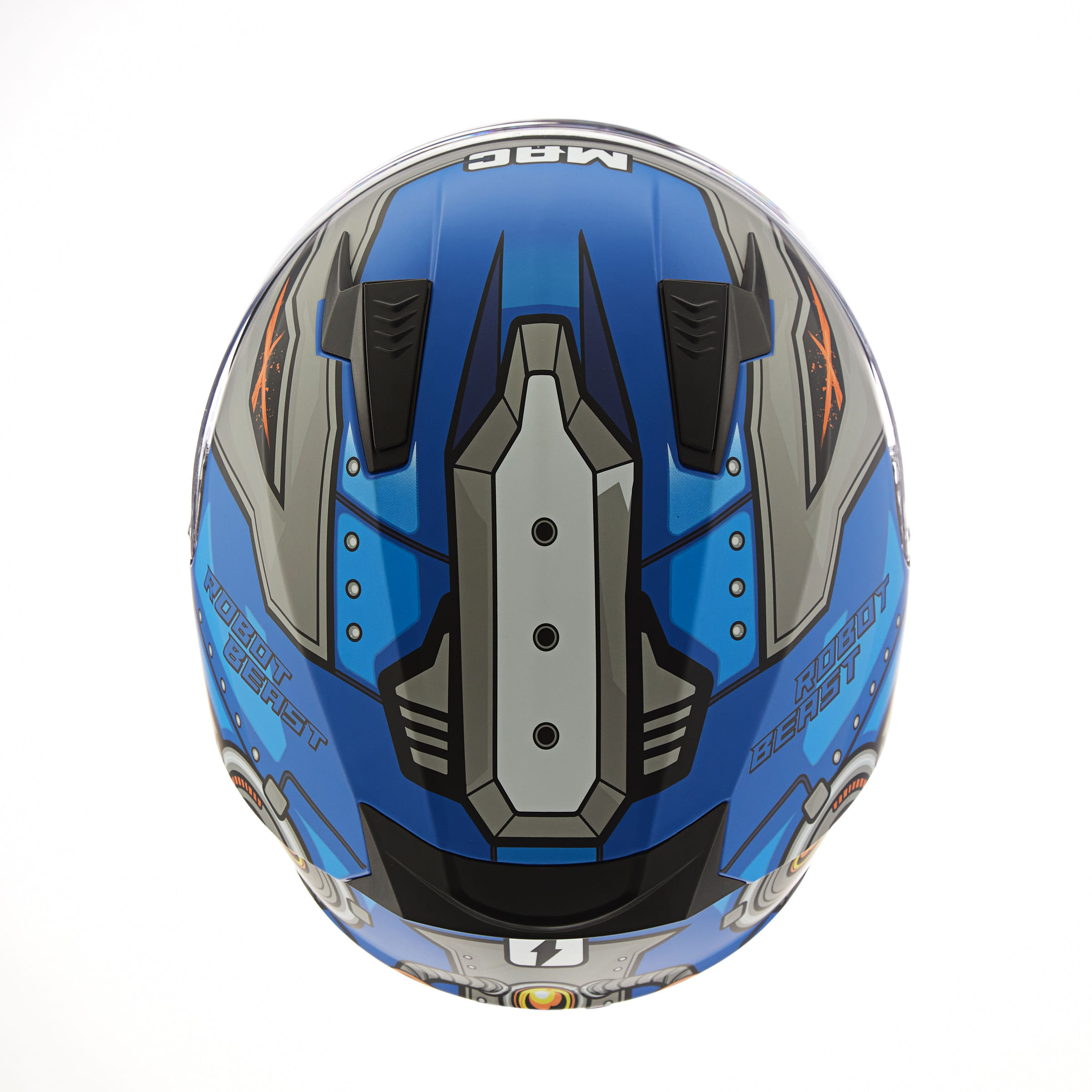 Casco MAC 067 Bass Monster Azul / Negro / Mate