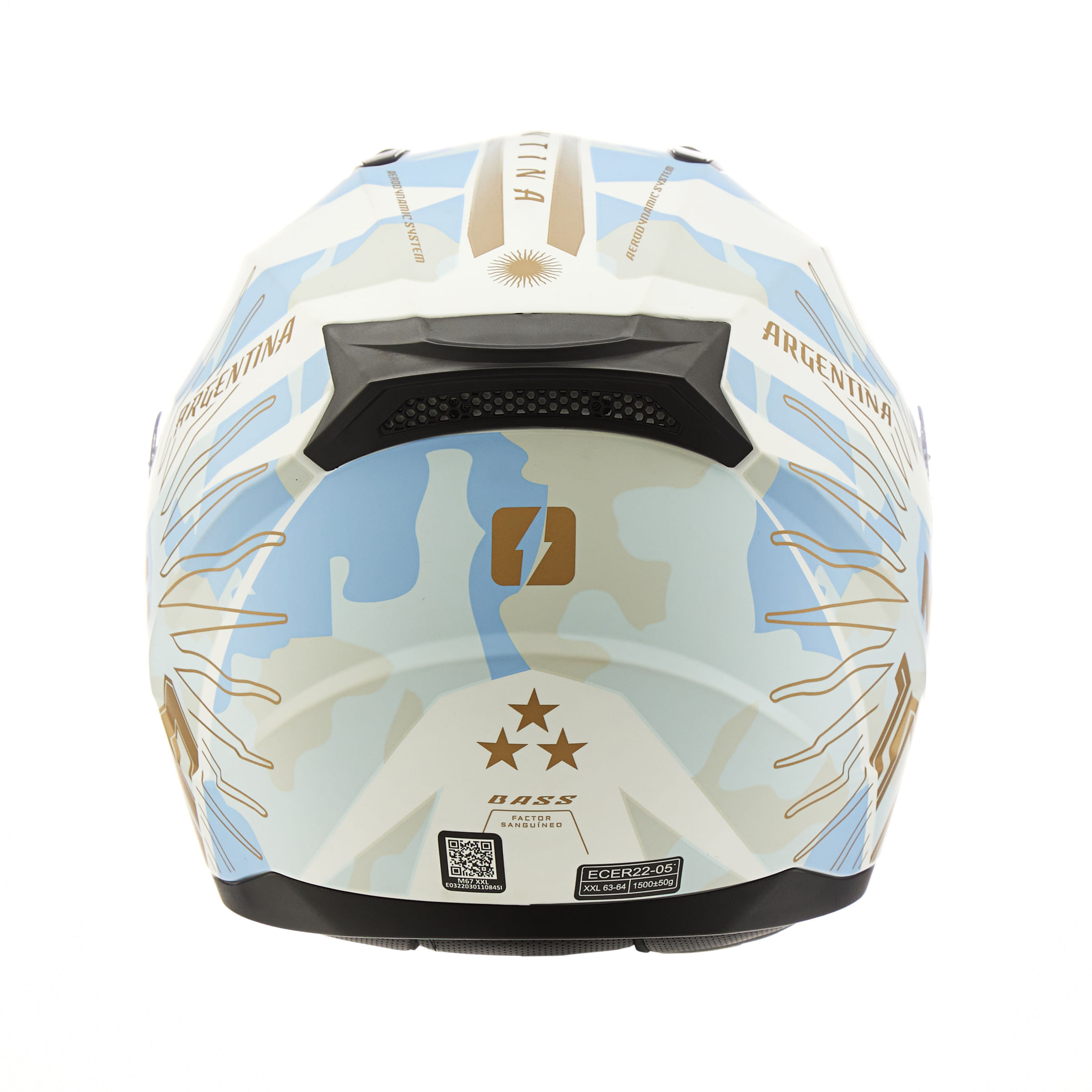 Casco MAC 067 Bass Coronados Blanco / Celeste / Mate