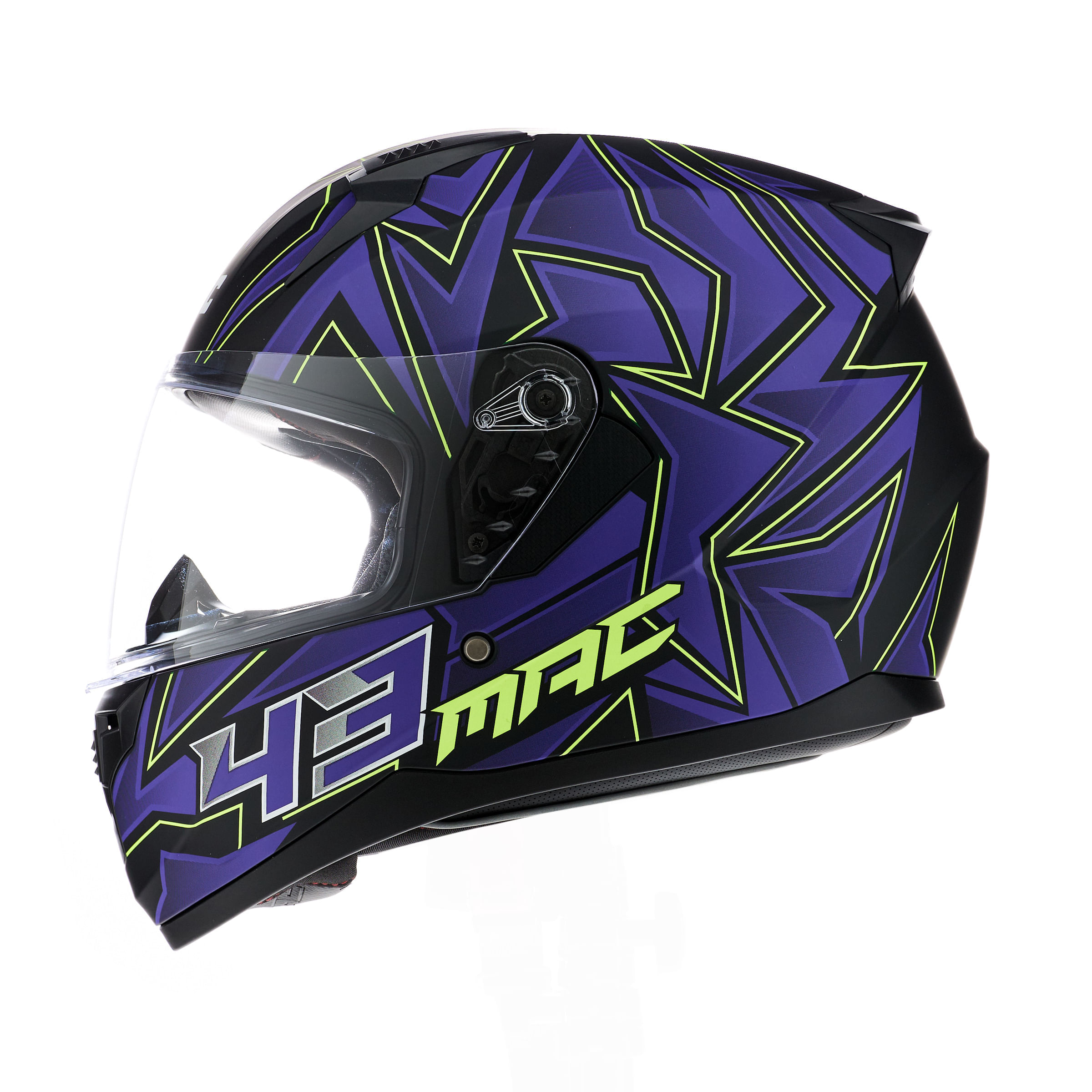Casco MAC 067 Bass Kinks Negro / Violeta / Mate