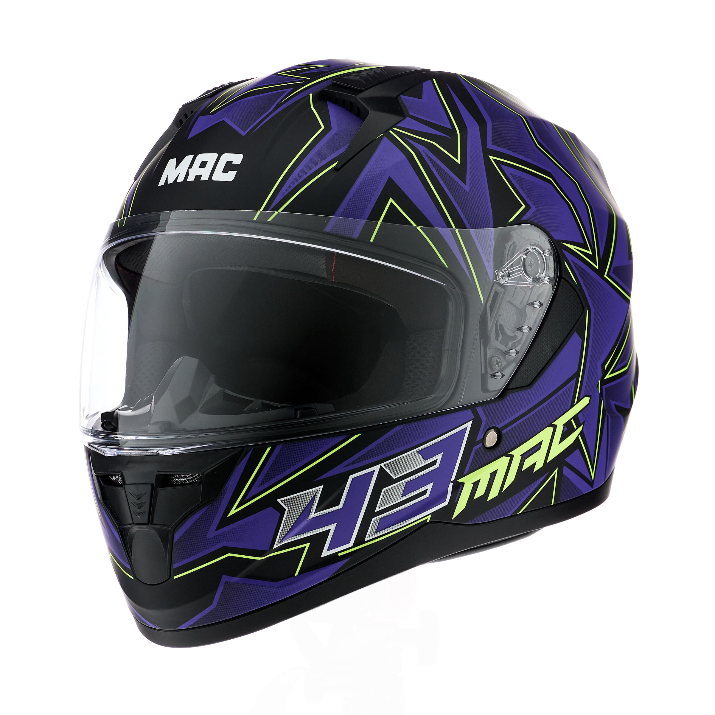 Casco MAC 067 Bass Kinks Negro / Violeta / Mate