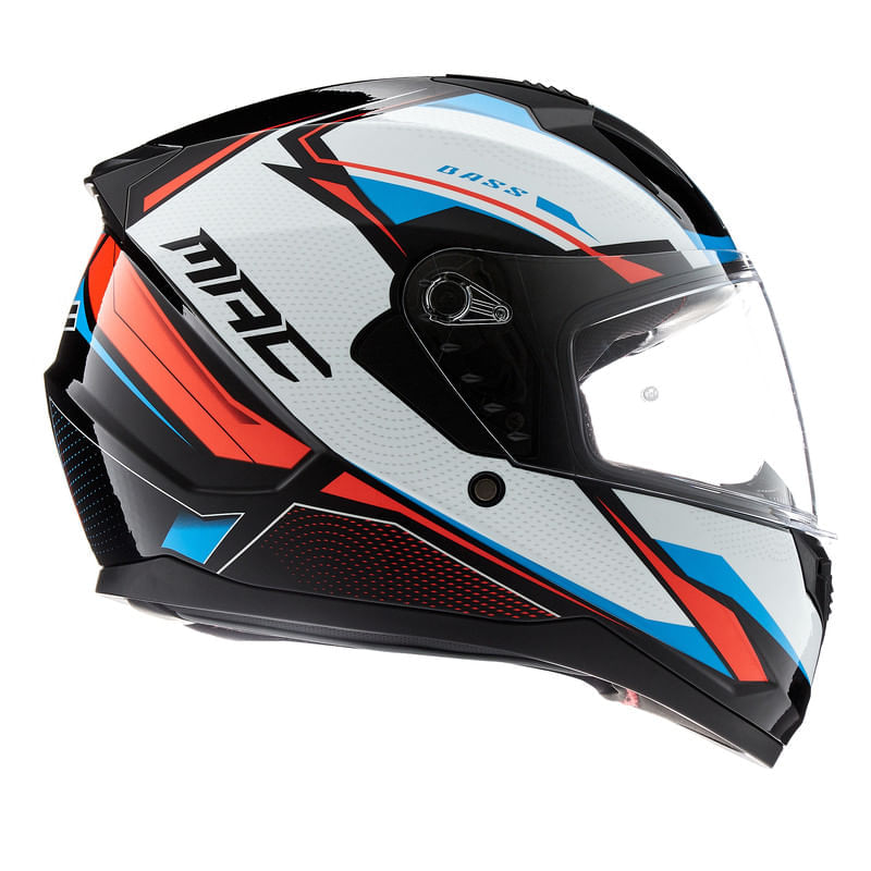 Casco MAC 067 Bass Zeppelin Rojo / Blanco / Brillo