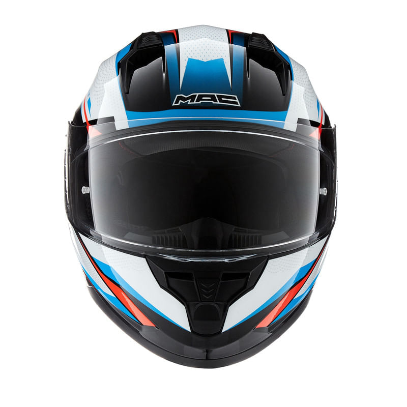 Casco MAC 067 Bass Zeppelin Rojo / Blanco / Brillo