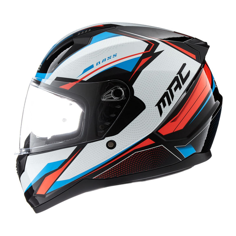 Casco MAC 067 Bass Zeppelin Rojo / Blanco / Brillo