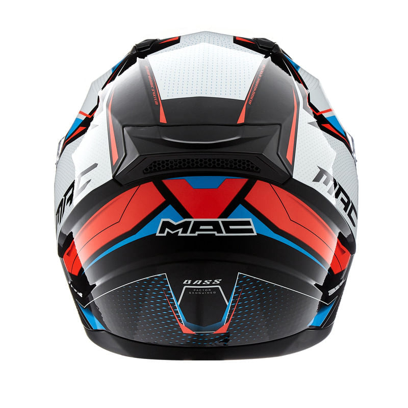 Casco MAC 067 Bass Zeppelin Rojo / Blanco / Brillo