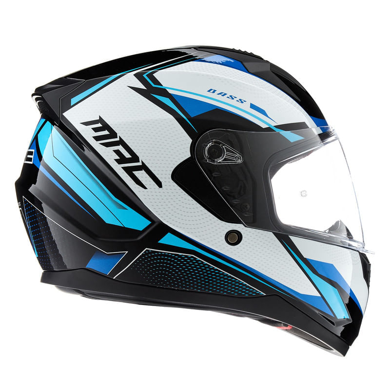 Casco MAC 067 Bass Zeppelin Azul / Blanco / Brillo
