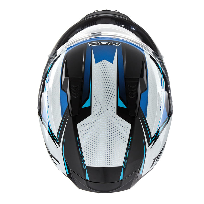 Casco MAC 067 Bass Zeppelin Azul / Blanco / Brillo