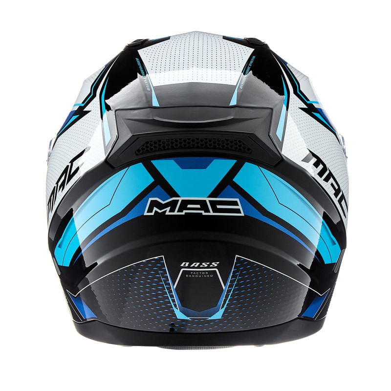 Casco MAC 067 Bass Zeppelin Azul / Blanco / Brillo